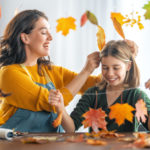 family doing autumn decor thanksgiving fall gratitude